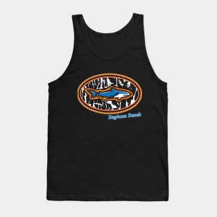 Daytona Beach Oval Tribal Shark Souvenir Design Tank Top